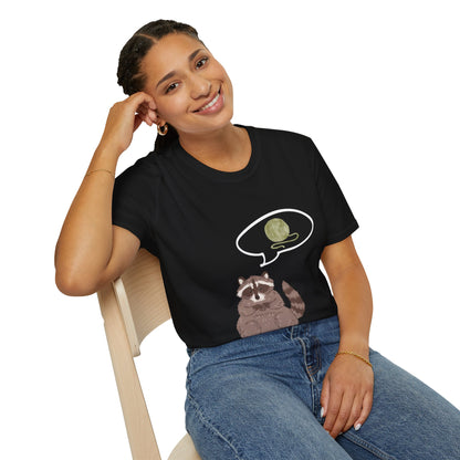 Raccoon Thinking About Yarn T-Shirt