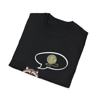 Raccoon Thinking About Yarn T-Shirt