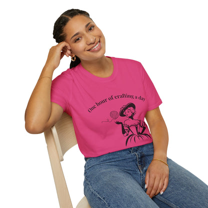 One Hour of Crafting a Day Keeps Depression Away T-Shirt