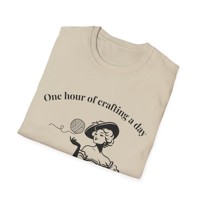 One Hour of Crafting a Day Keeps Depression Away T-Shirt