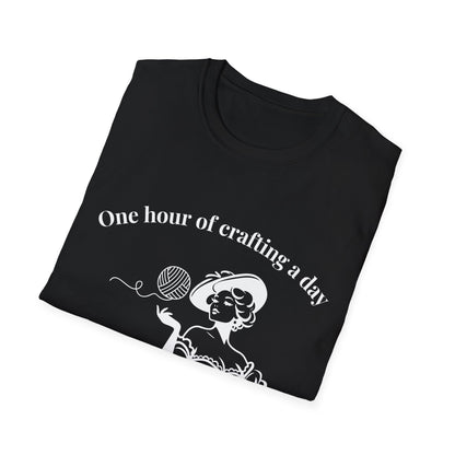 One Hour of Crafting a Day Keeps Depression Away T-Shirt