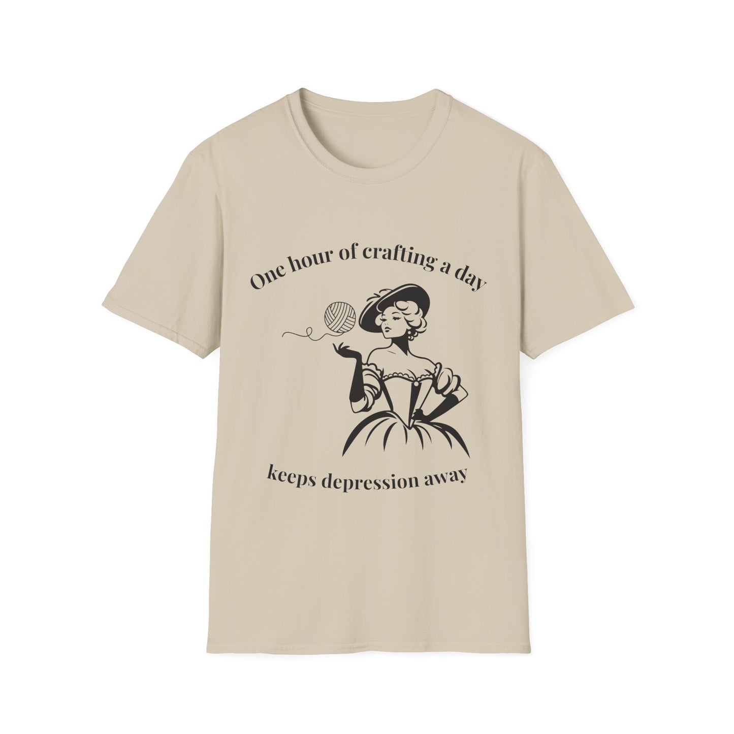 One Hour of Crafting a Day Keeps Depression Away T-Shirt