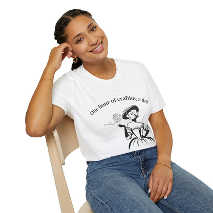 One Hour of Crafting a Day Keeps Depression Away T-Shirt