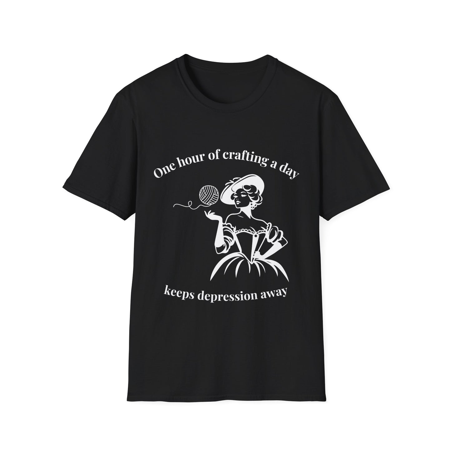 One Hour of Crafting a Day Keeps Depression Away T-Shirt