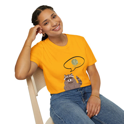 Raccoon Thinking About Yarn T-Shirt