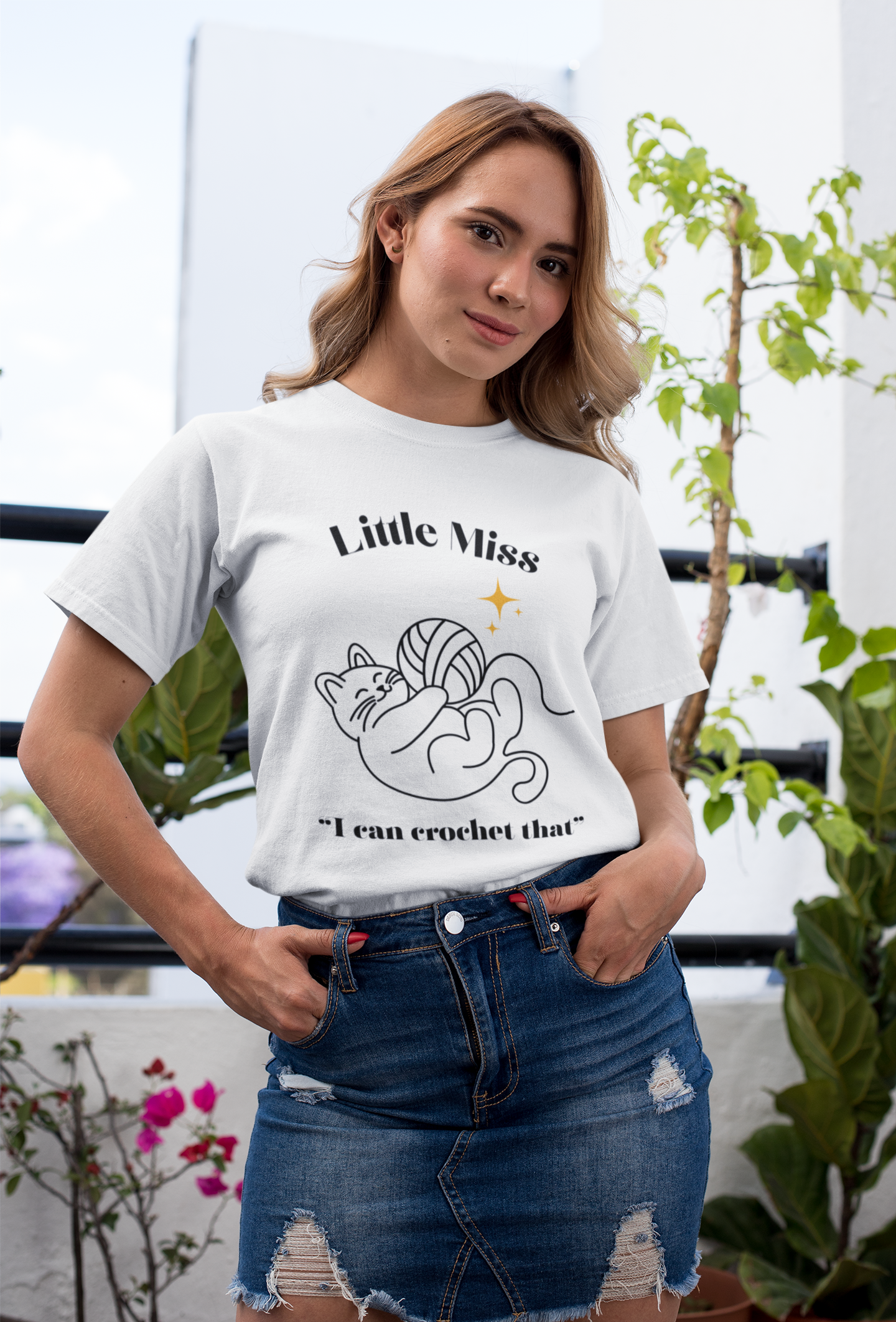 Little Miss I Can Crochet That T-Shirt