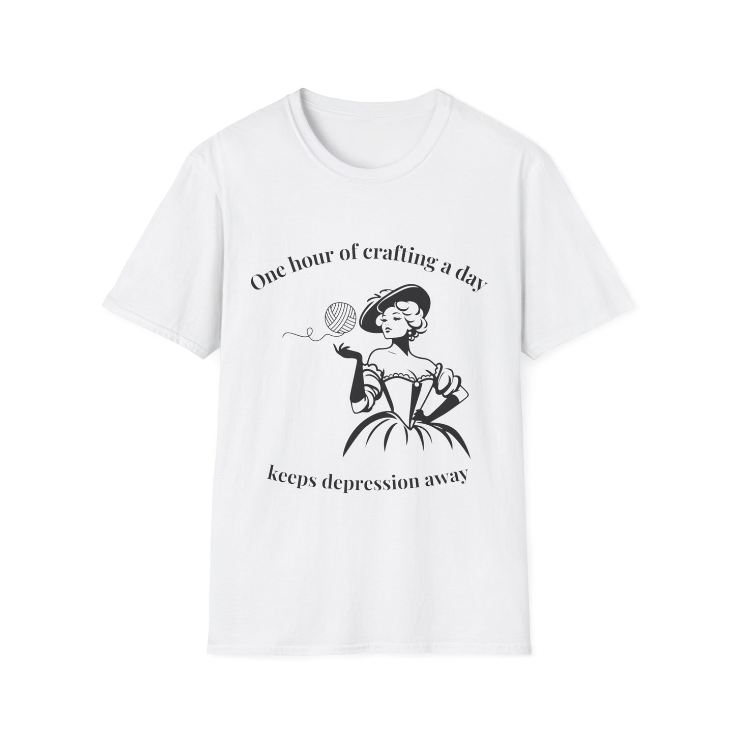 One Hour of Crafting a Day Keeps Depression Away T-Shirt
