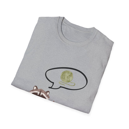 Raccoon Thinking About Yarn T-Shirt