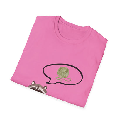 Raccoon Thinking About Yarn T-Shirt