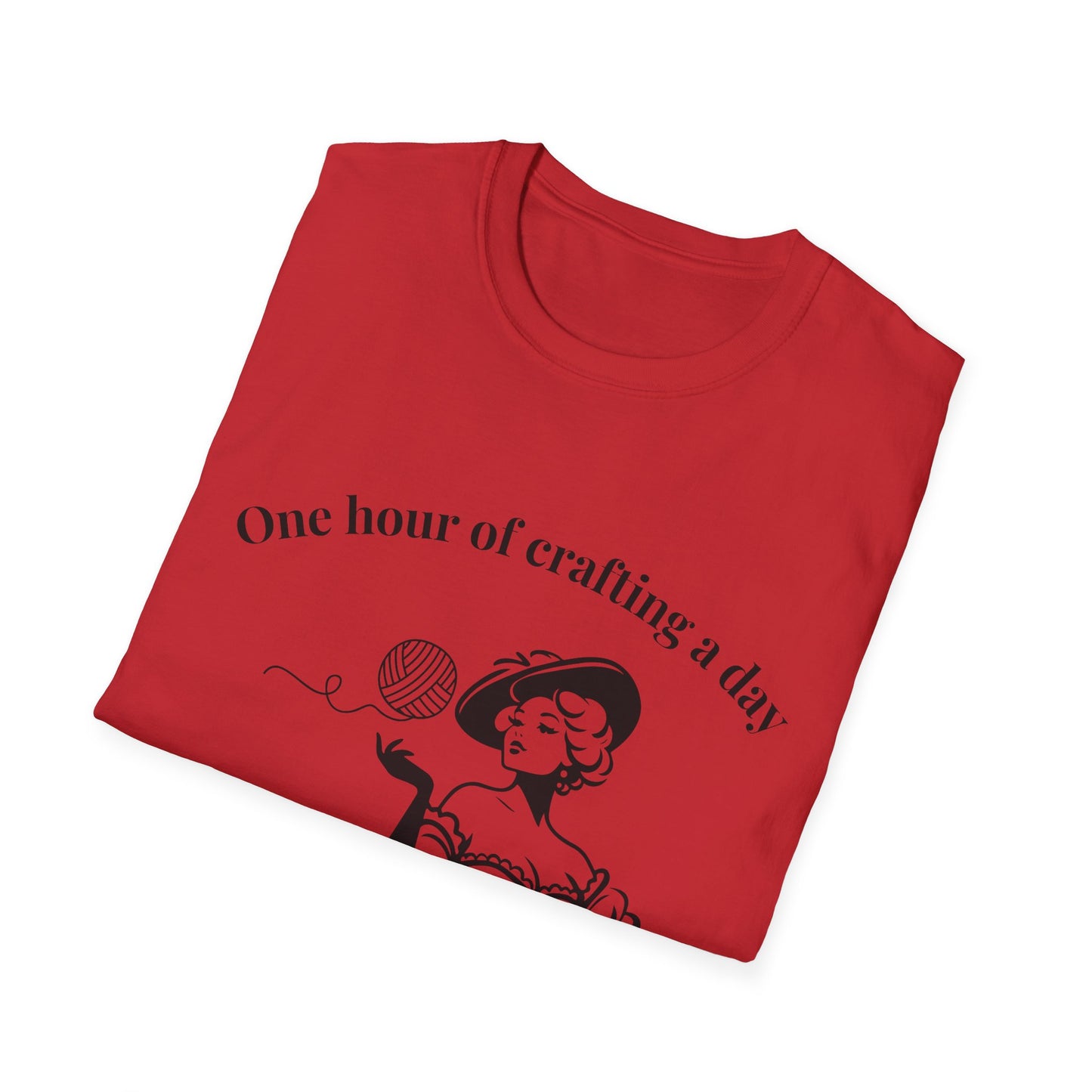 One Hour of Crafting a Day Keeps Depression Away T-Shirt