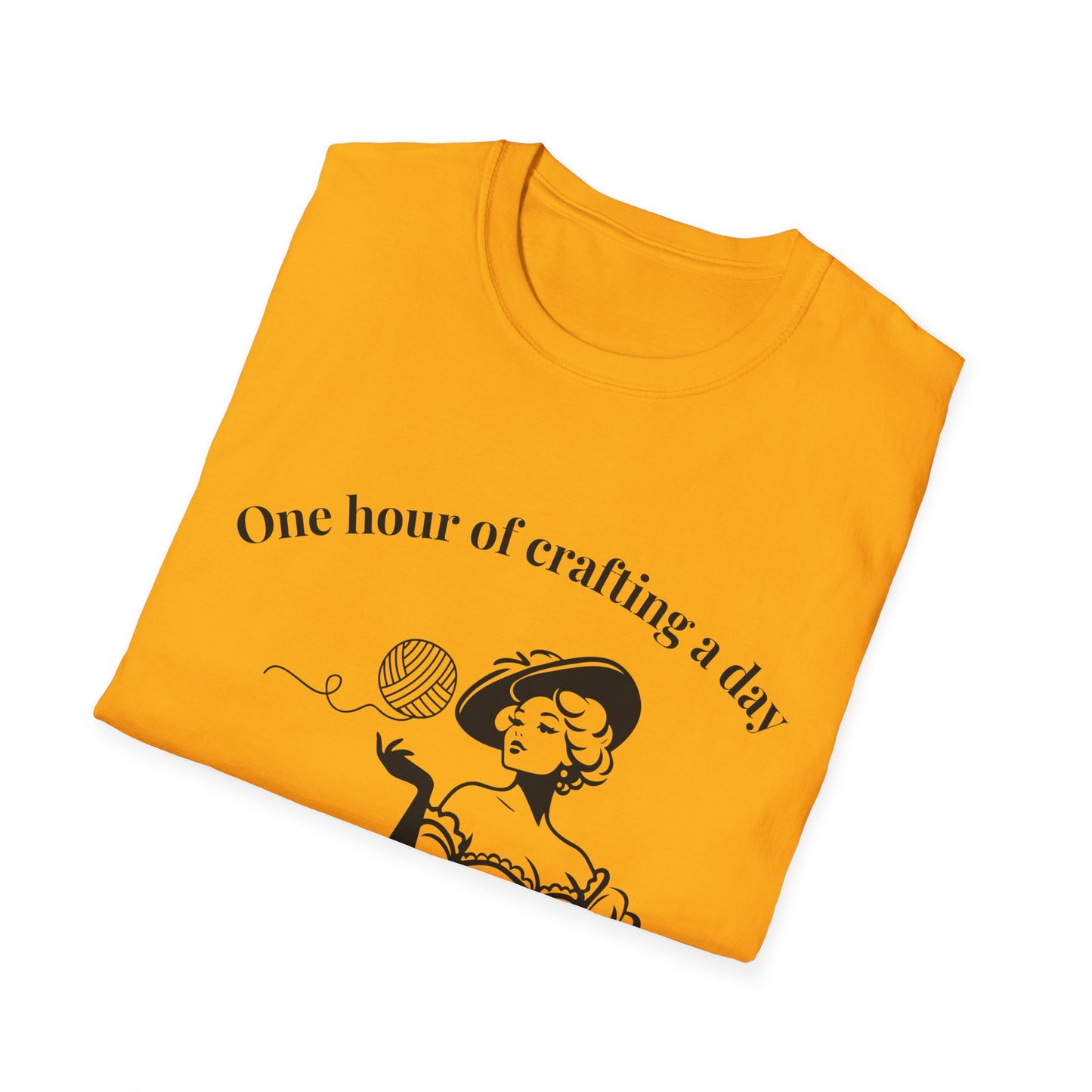 One Hour of Crafting a Day Keeps Depression Away T-Shirt